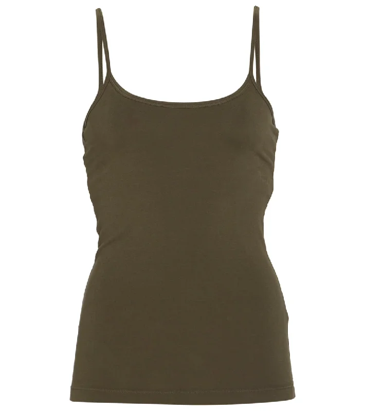 Hard Tail Scoop Back Yoga Tank Olive