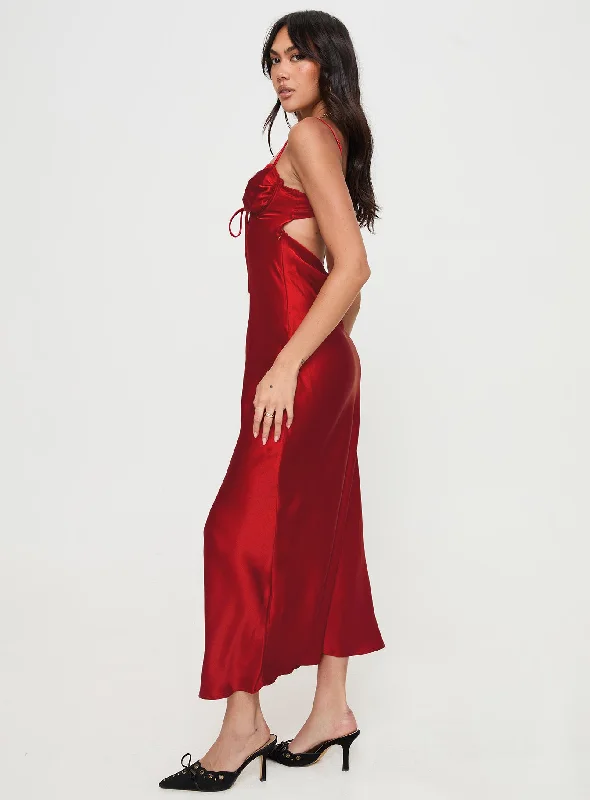 Monument Maxi Dress Red