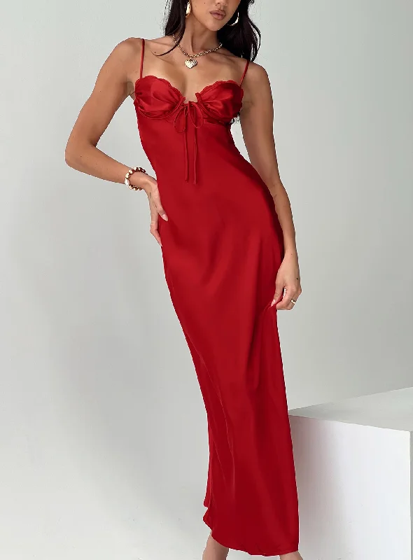 Monument Maxi Dress Red