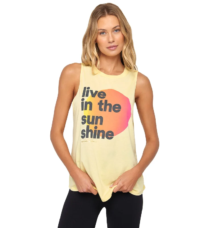 Spiritual Gangster Sunshine Jade Muscle Tank Sunlight