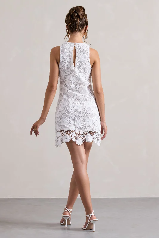 Sunday | White Lace A-Line Mini Dress