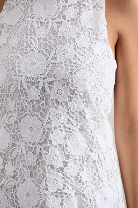 Sunday | White Lace A-Line Mini Dress