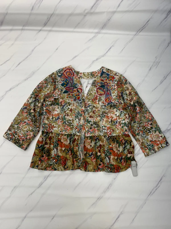 Floral Print Jacket Designer Soft Surroundings, Size Xl