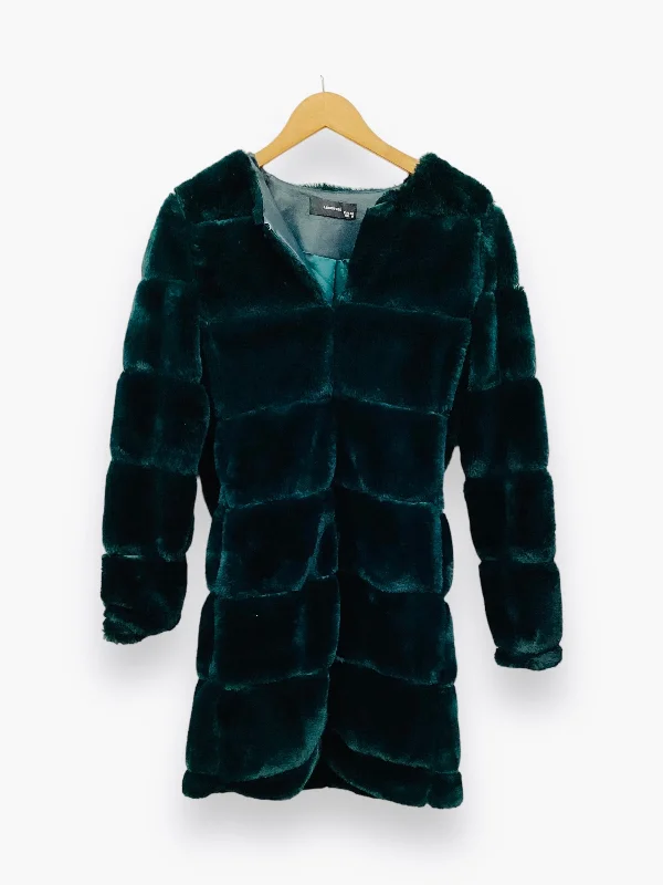 Green Coat Faux Fur & Sherpa Reserved, Size 6