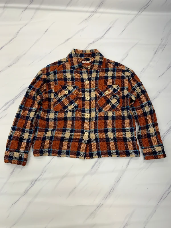 Plaid Pattern Jacket Shirt Faherty, Size Xs