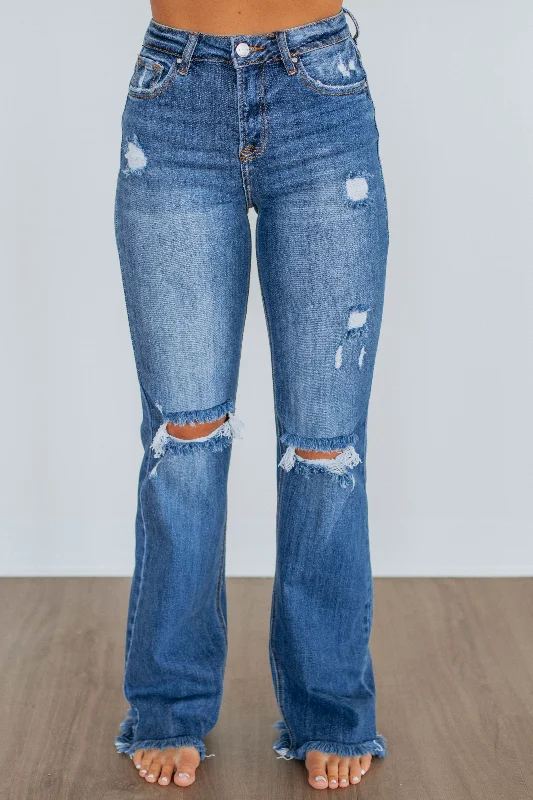 Eloise Risen Jeans - Dark Wash