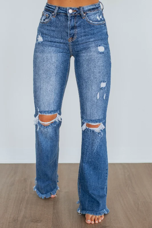 Eloise Risen Jeans - Dark Wash