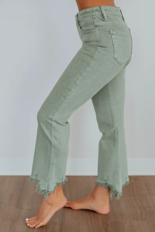 Neona Risen Jeans - Olive