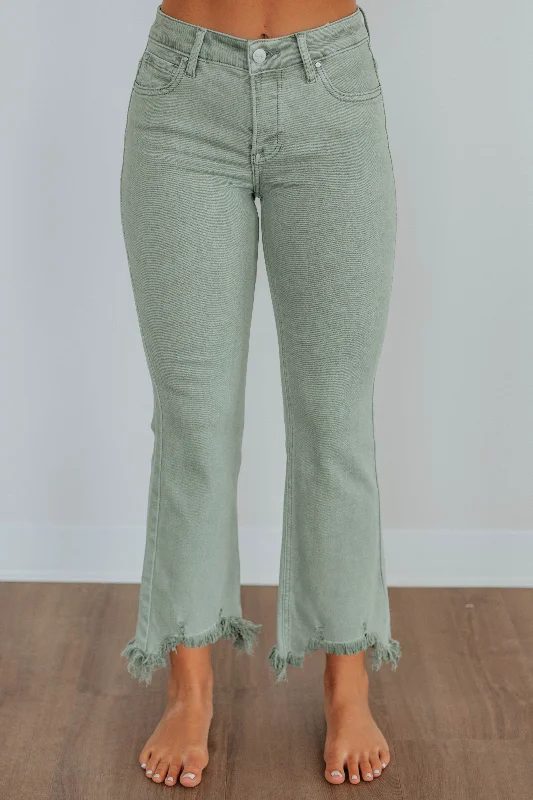 Neona Risen Jeans - Olive