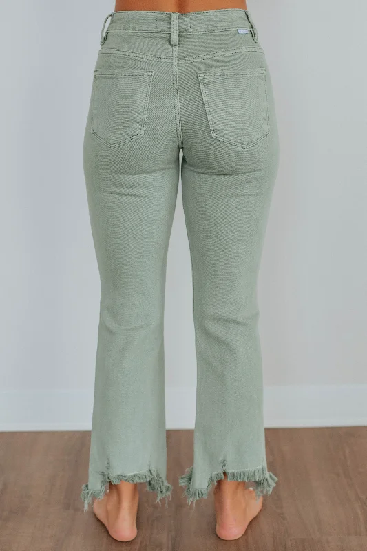 Neona Risen Jeans - Olive