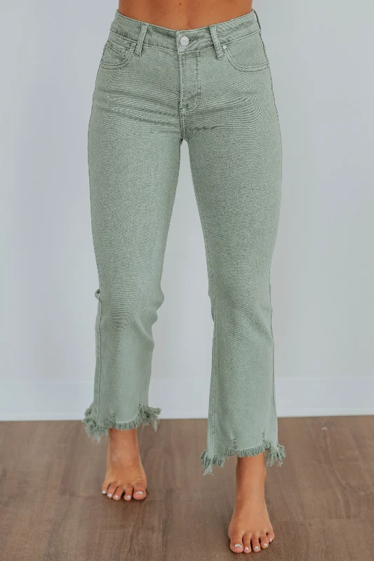 Neona Risen Jeans - Olive