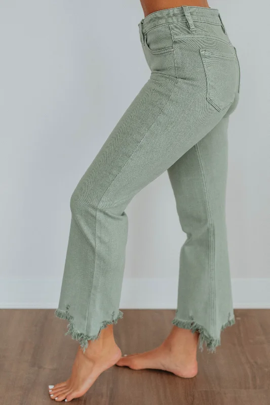 Neona Risen Jeans - Olive