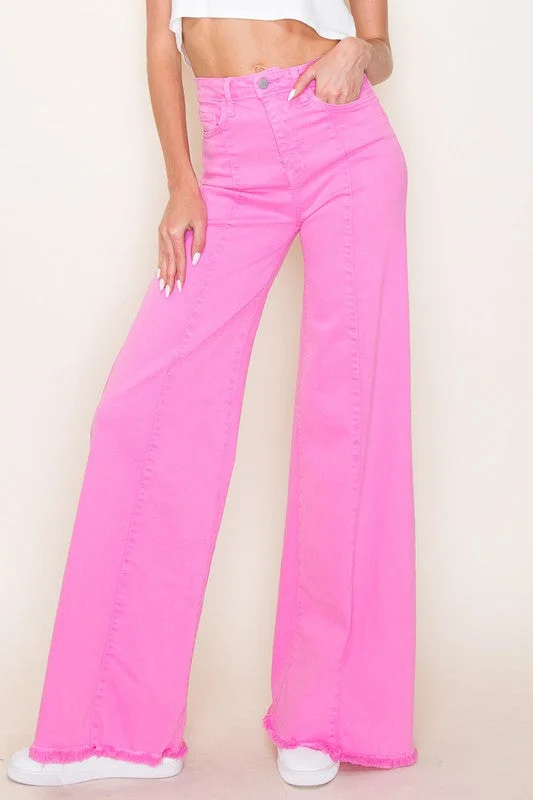 Hot Girl Stretch Perfect Fit Wide Leg Flared Jeans