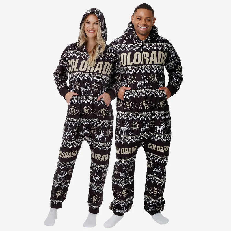 Colorado Buffaloes Ugly Pattern One Piece Pajamas