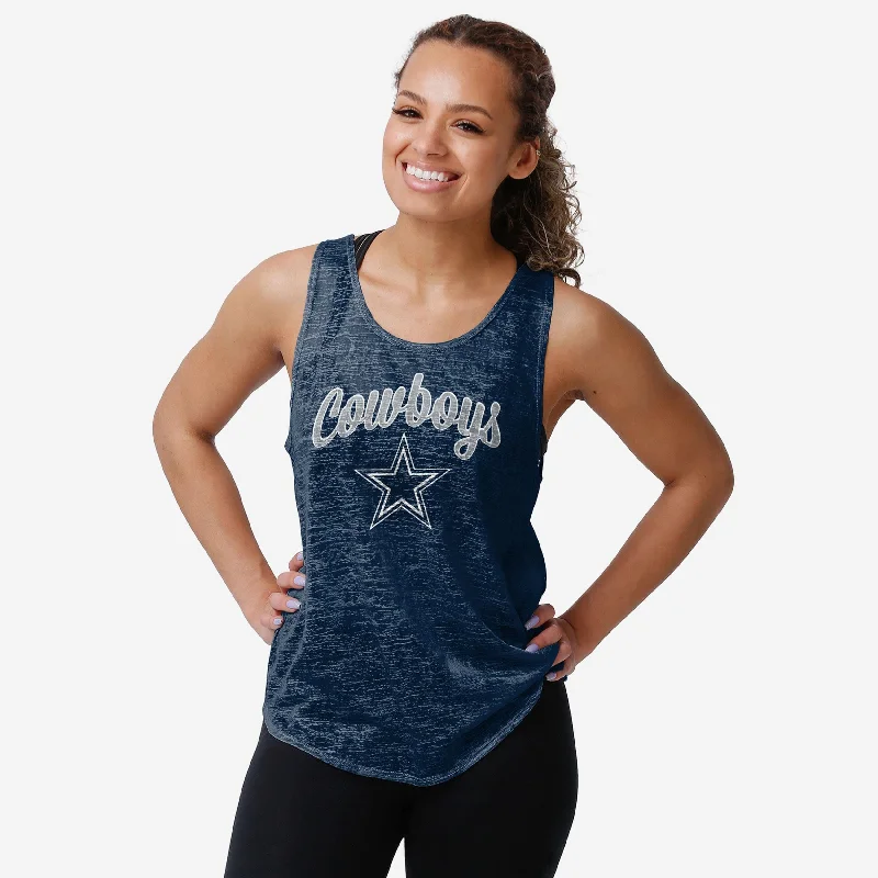 Dallas Cowboys Womens Burn Out Sleeveless Top