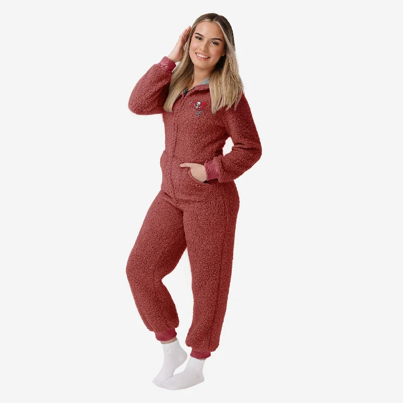 Tampa Bay Buccaneers Womens Sherpa One Piece Pajamas