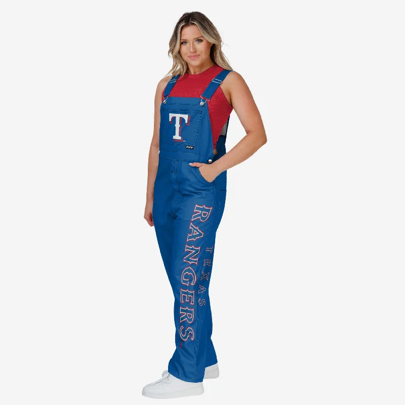 Texas Rangers Womens Big Logo Bib Overalls