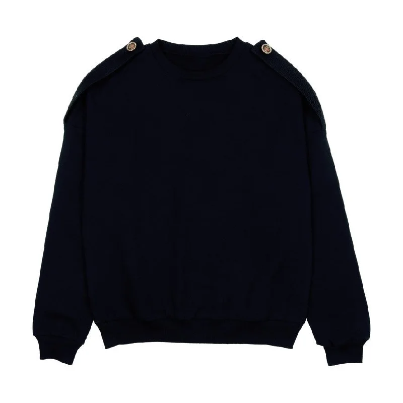 Bopop Big Boy Badge Navy Sweatshirt