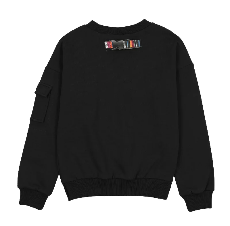 Bopop Buckle Black Sweatshirt