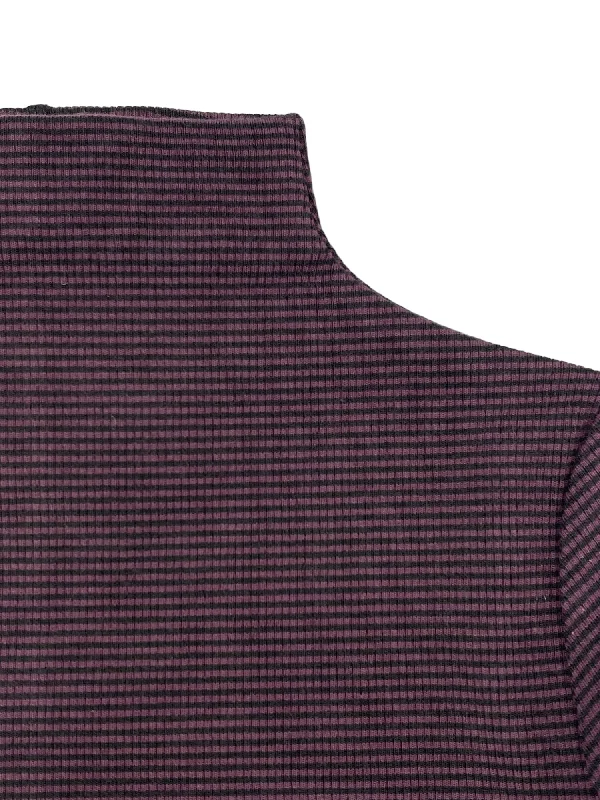 Bopop Striped Eggplant Mockneck