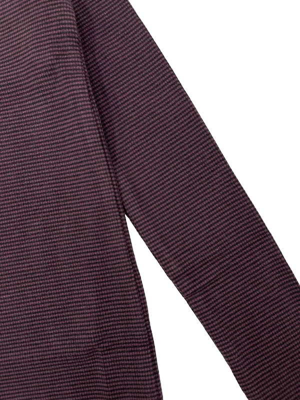 Bopop Striped Eggplant Mockneck