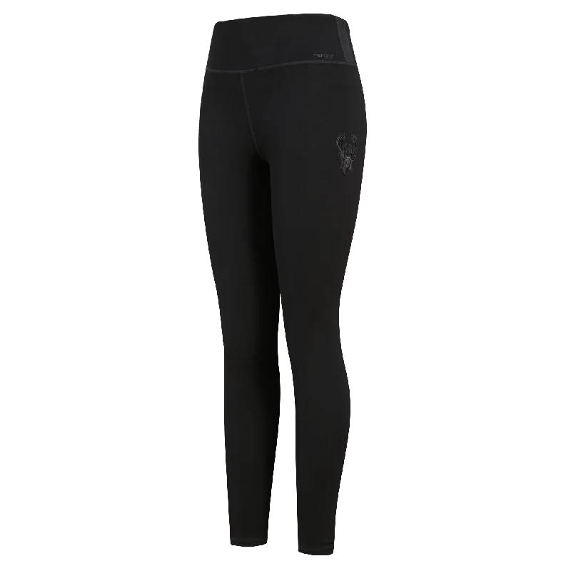 NBA MILWAUKEE BUCKS TRIPLE BLACK WOMEN'S JERSEY LEGGING (TRIPLE BLACK)