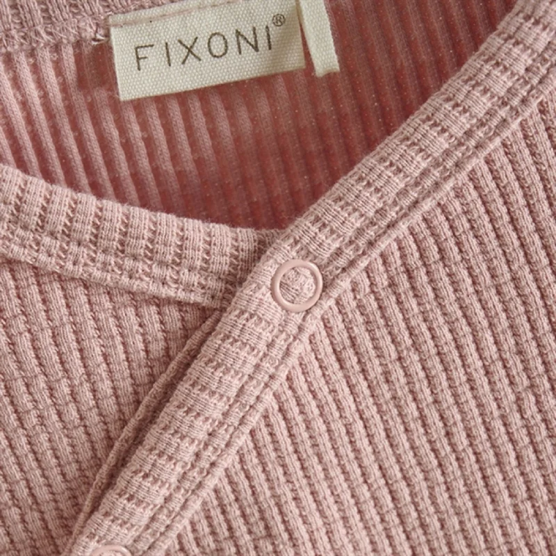 FIXONI Misty Rose Cardigan Waffle