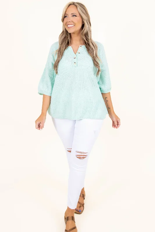 Forever Chill Sweater, Mint