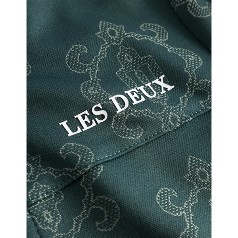 Les Deux Kids Pine Green/Ivory Ballier Jacquard Track Jacket