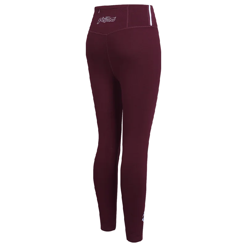 MLB PHILADELPHIA PHILLIES RETRO CLASSIC WOMEN'S JERSEY LEGGING (WINE)