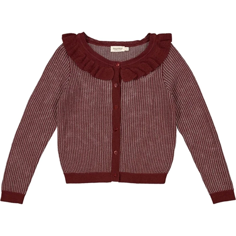 MarMar Dark Ruby Zigzag Tilda Frill Cardigan