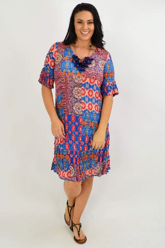 Mayan Blue Tunic Dress