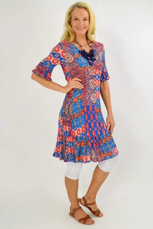 Mayan Blue Tunic Dress