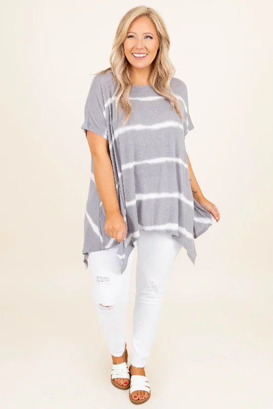 Movin' To The Beat Tunic, Gray