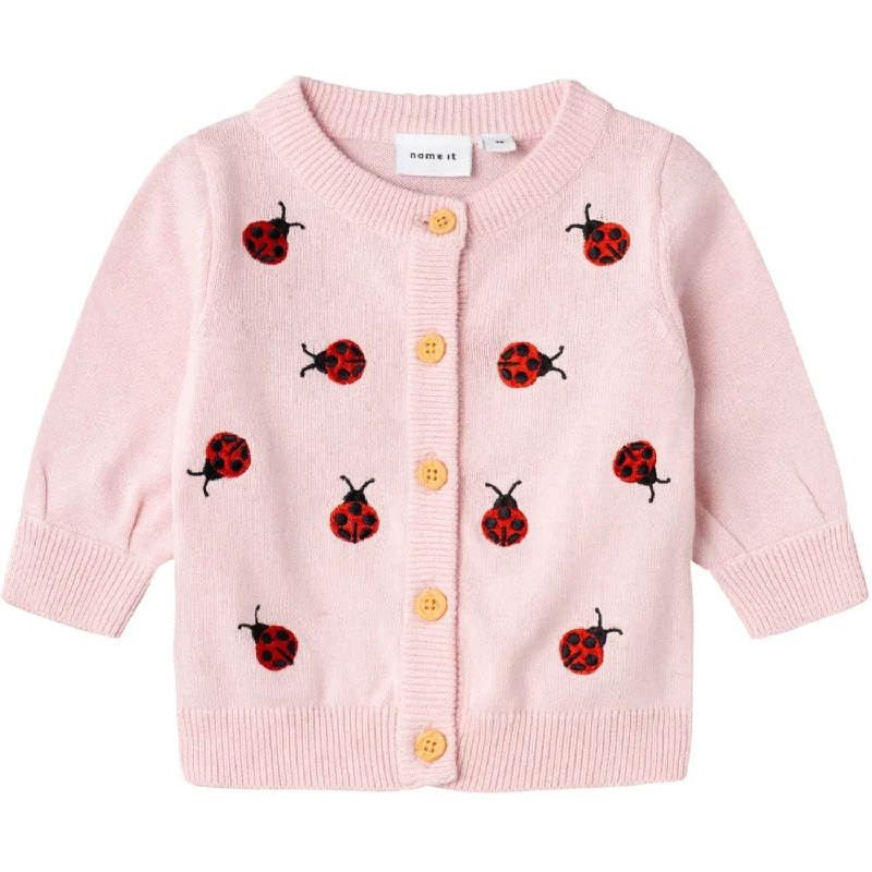 Name It Parfait Pink Fasille Knit Cardigan