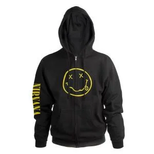 Nirvana Smile Zip Hoodie Sweatshirt