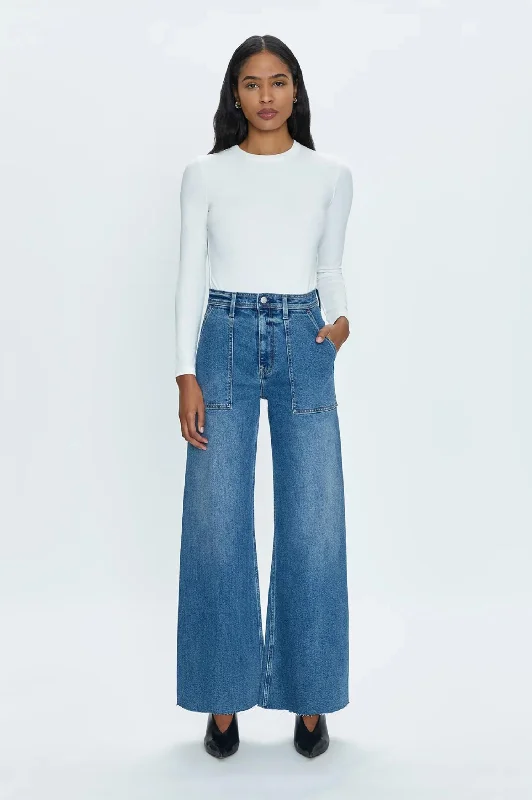 Penny High Rise Wide Leg Crop - Canal