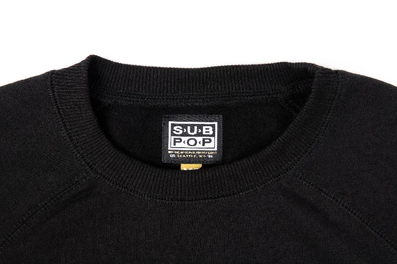 Sub Fuzz Sweatshirt Black w/Autumn Orange