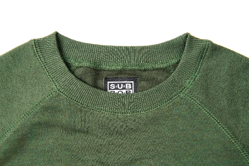 Sub Fuzz Sweatshirt Olive w/Orange