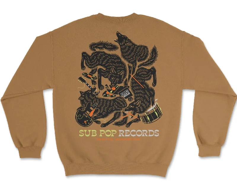 Wolves Camel Crew Sweatshirt