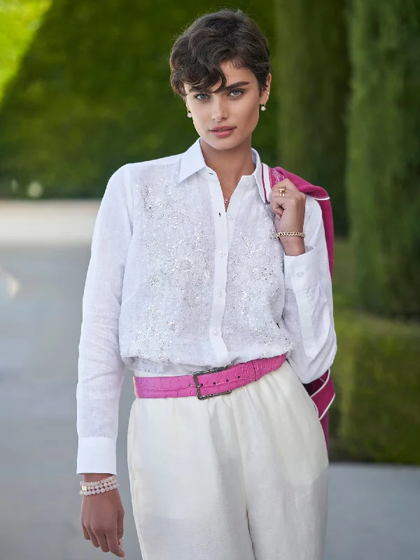 Agatha Beaded Linen Shirt