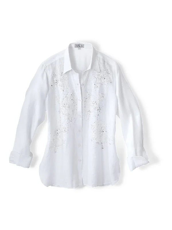 Agatha Beaded Linen Shirt