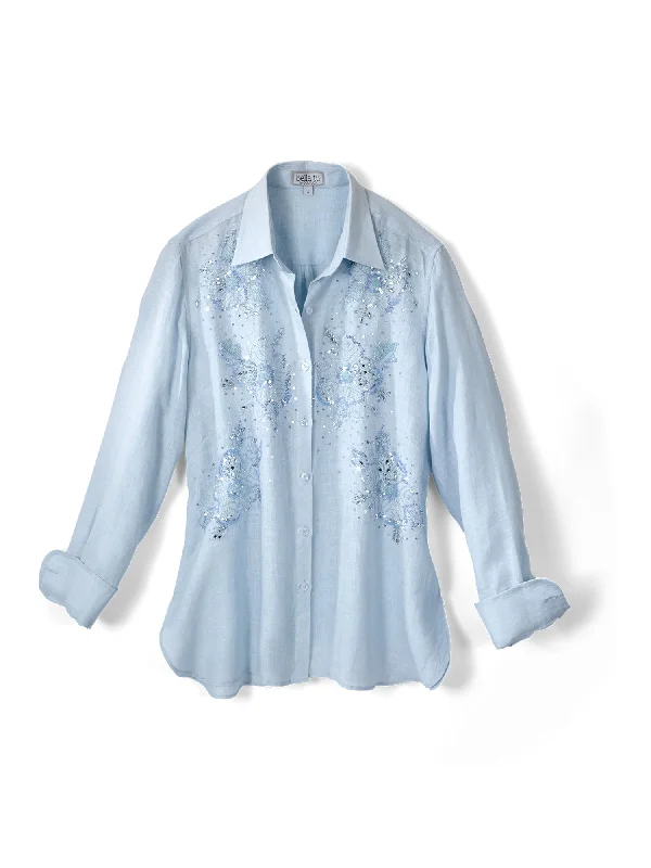 Agatha Beaded Linen Shirt