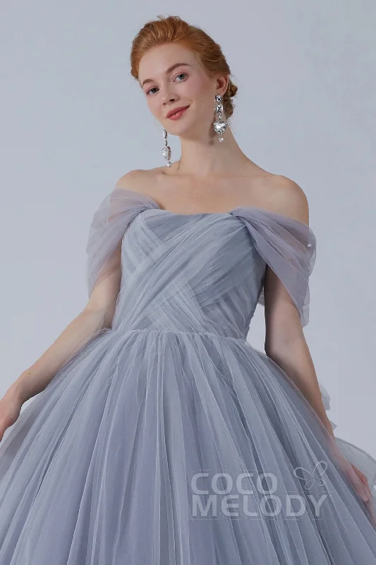 Ball Gown Court Train Tulle Wedding Dress CW2103