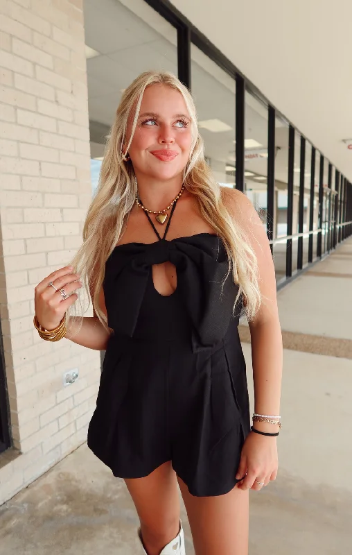 Bow Halter Neck Romper