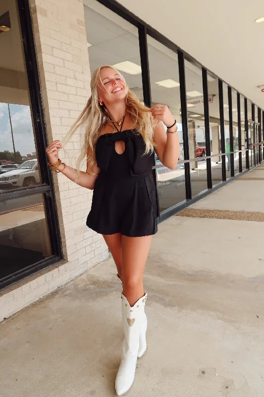 Bow Halter Neck Romper