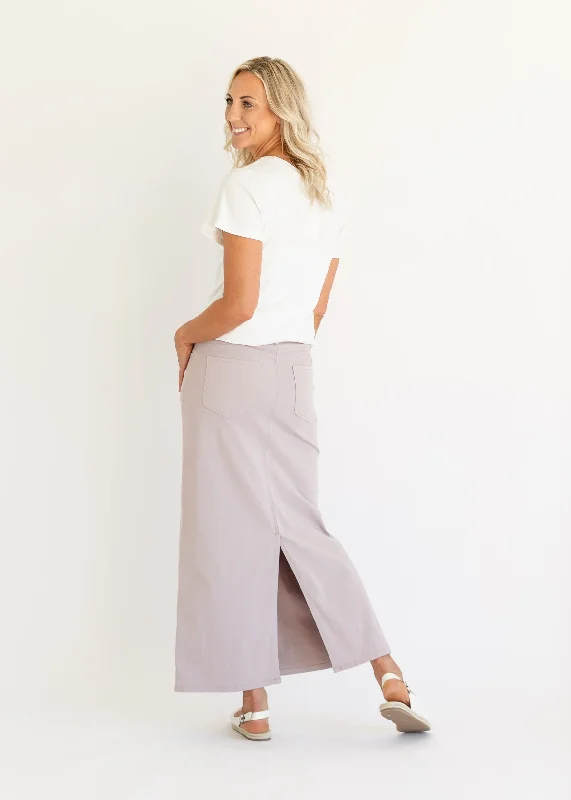 Stella Lilac Denim Maxi Skirt