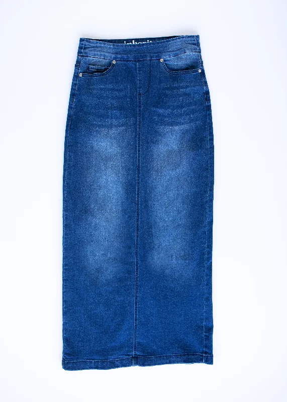 Donna Vintage Wash Long Denim Skirt - FINAL SALE