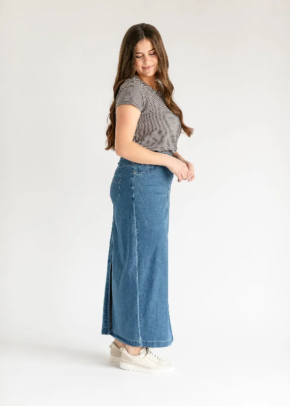 Donna Medium Wash Maxi Skirt