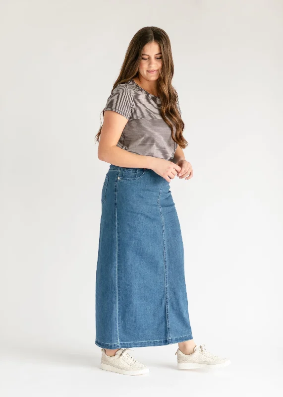 Donna Medium Wash Maxi Skirt